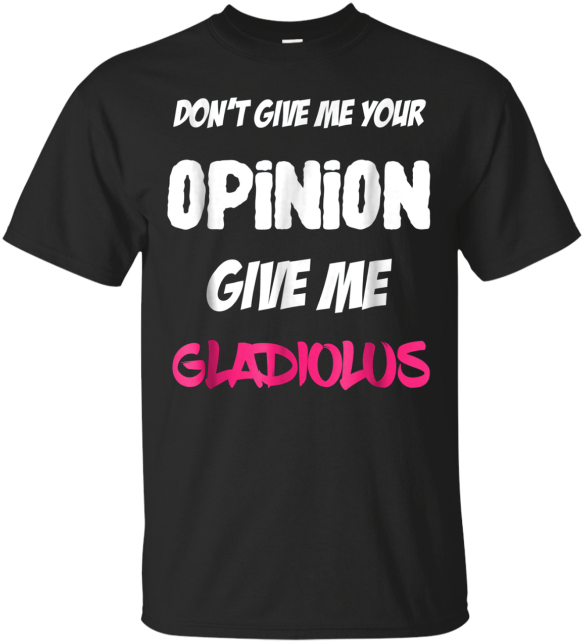 Opinion Gladiolus Black Tshirt Design PNG image