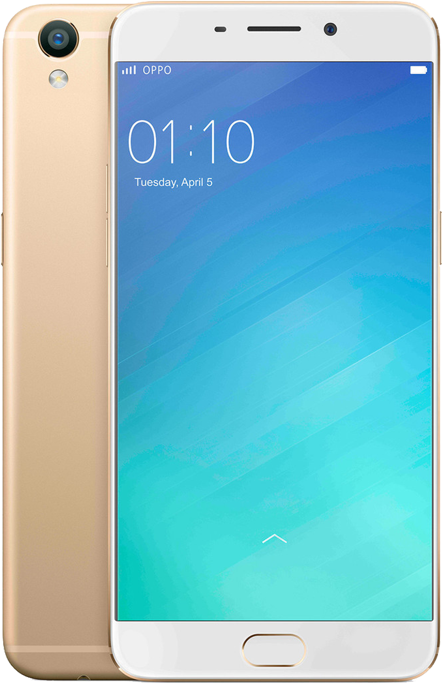 Oppo Gold Smartphone Display PNG image