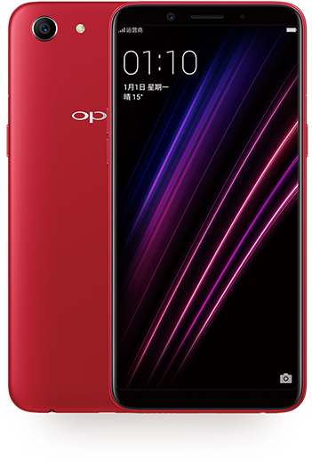 Oppo Red Smartphone Display PNG image