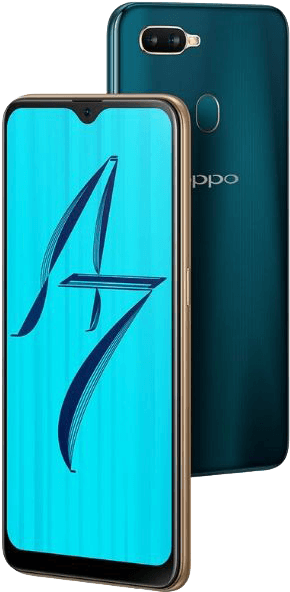 Oppo Smartphone Displayand Back View PNG image