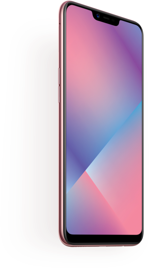 Oppo Smartphone Pink Gradient PNG image