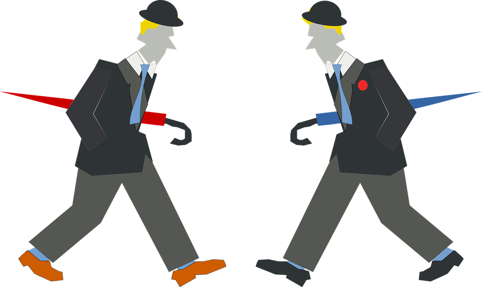 Opposing Detectives Vector Art PNG image