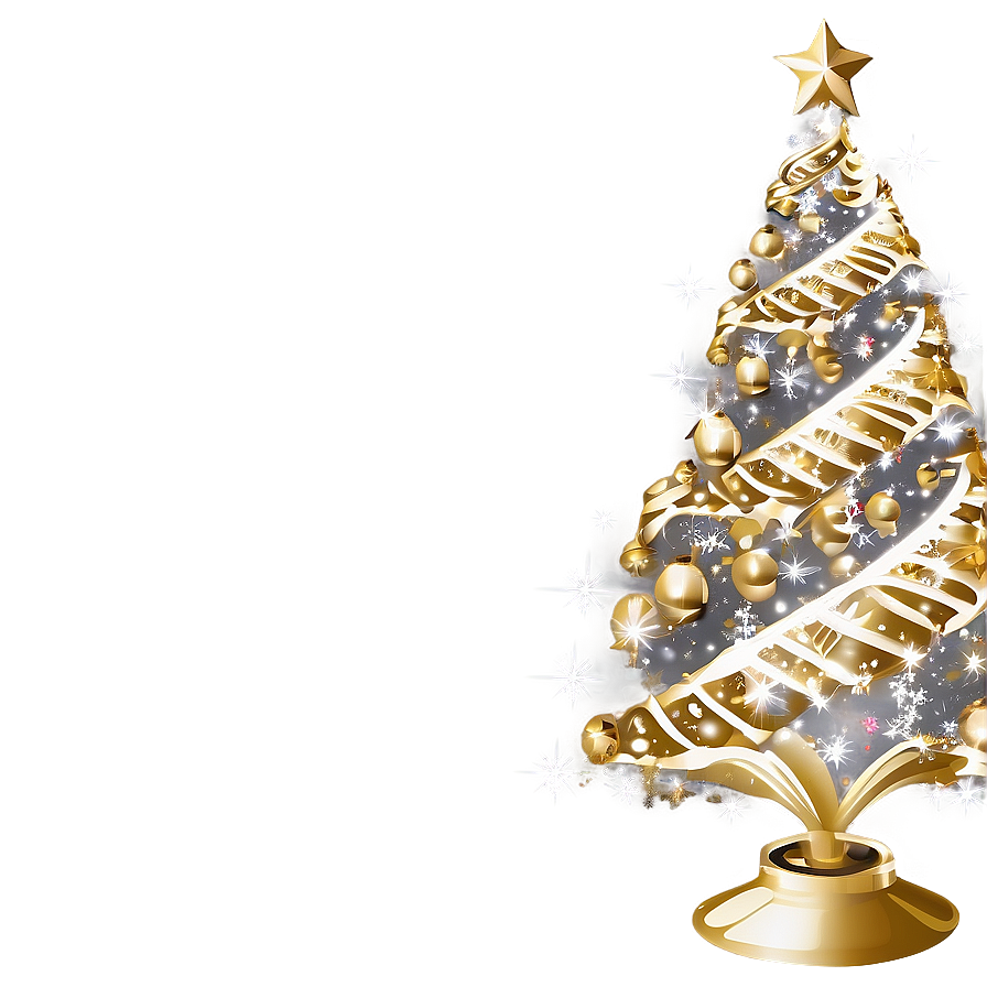 Opulent Gold And White Christmas Tree Png 06282024 PNG image