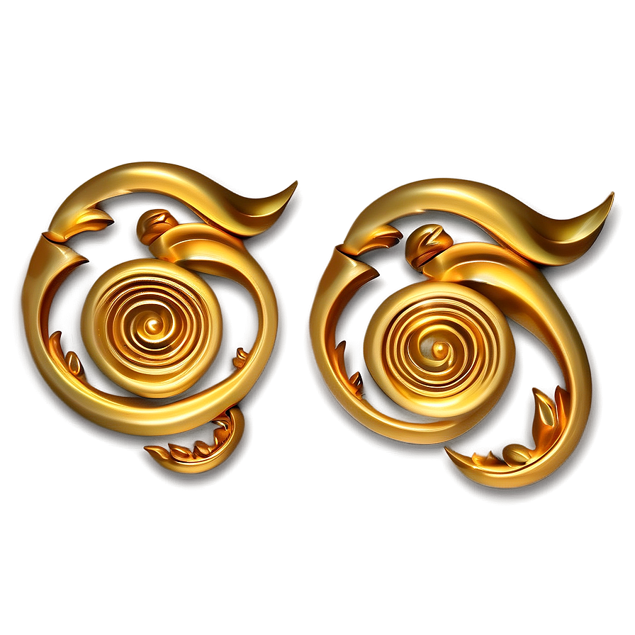 Opulent Gold Swirls Png Iej99 PNG image