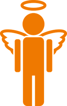 Orange Angel Icon PNG image