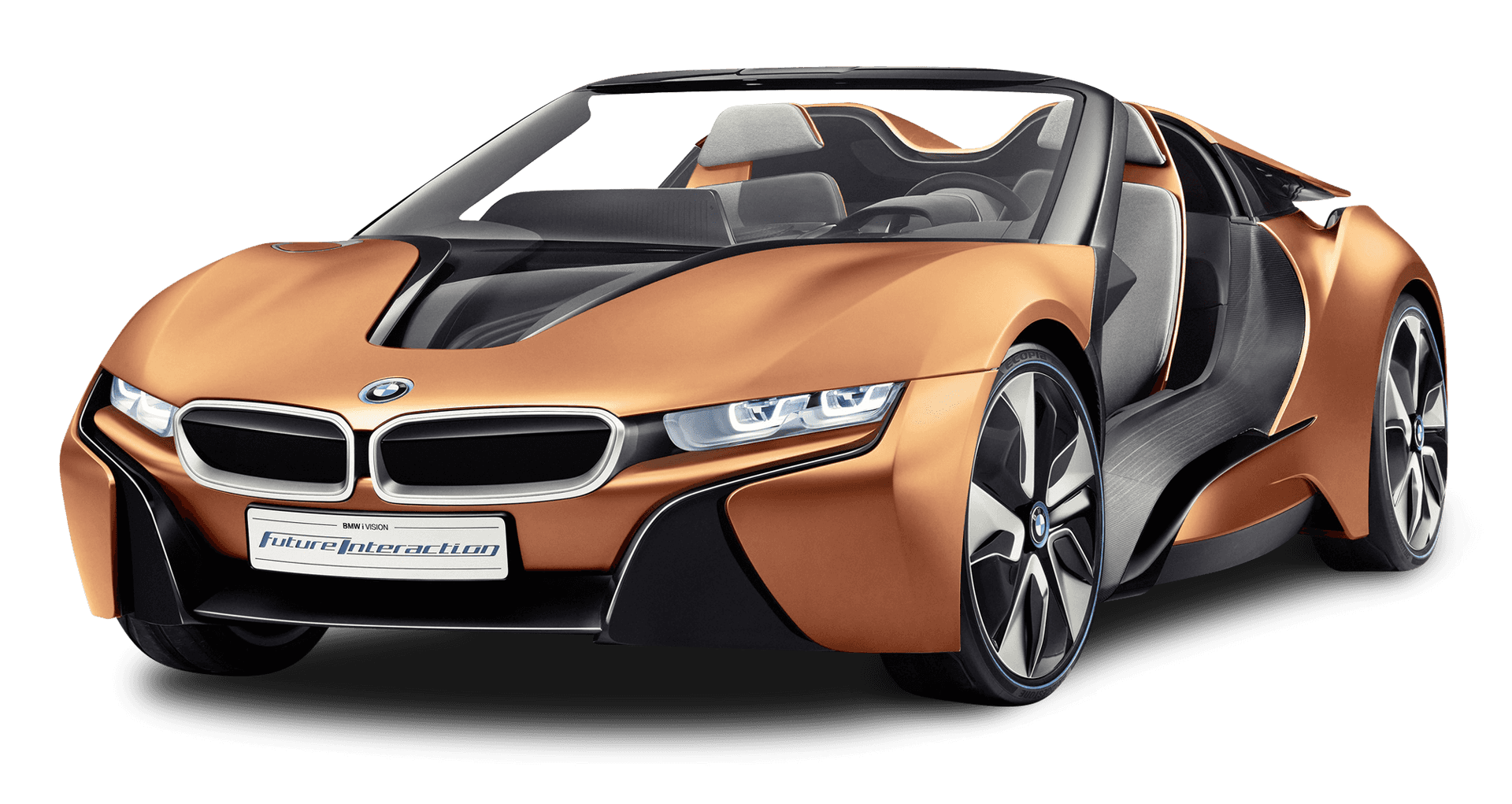 Orange B M Wi8 Concept Car PNG image