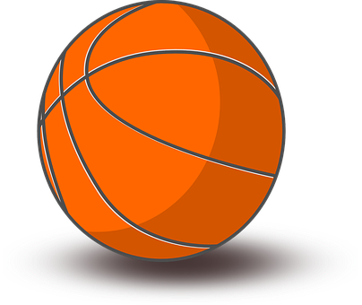 Orange Basketball Black Background PNG image