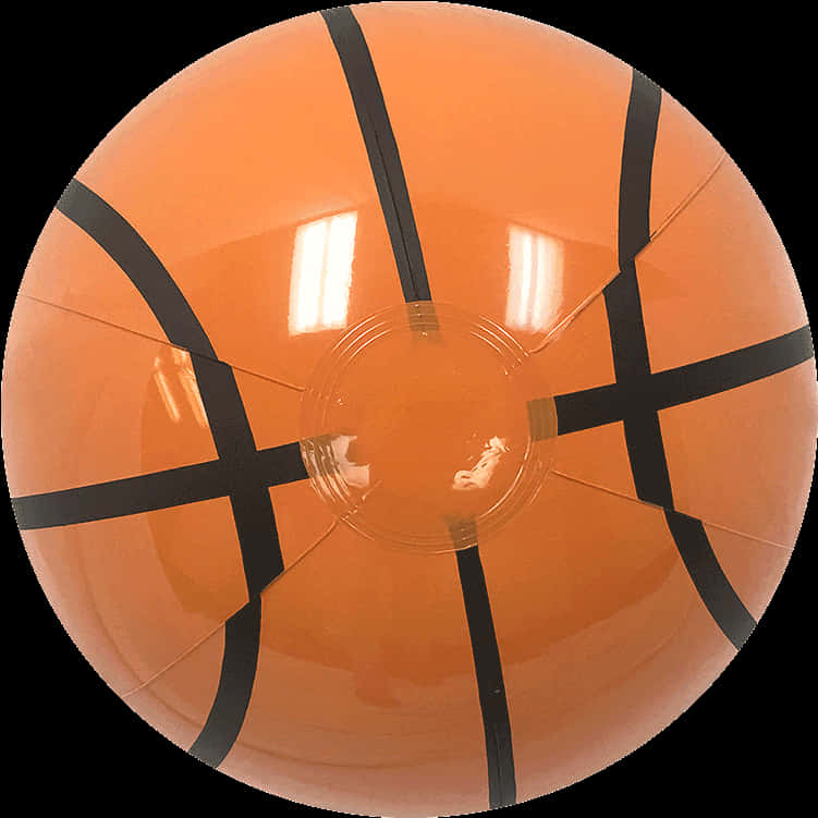 Orange Beach Ball Closeup PNG image