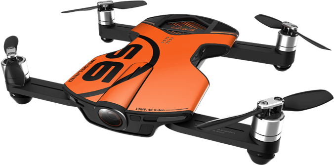 Orange Black Compact Drone PNG image