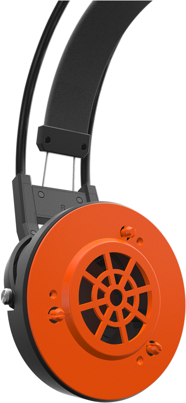 Orange Black Over Ear Headphone PNG image