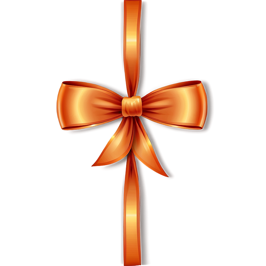 Orange Bow Clipart Png Hem PNG image