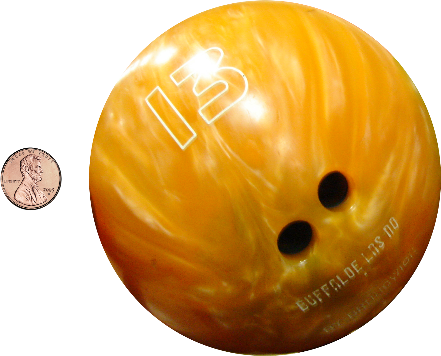 Orange Bowling Ball Number13 PNG image