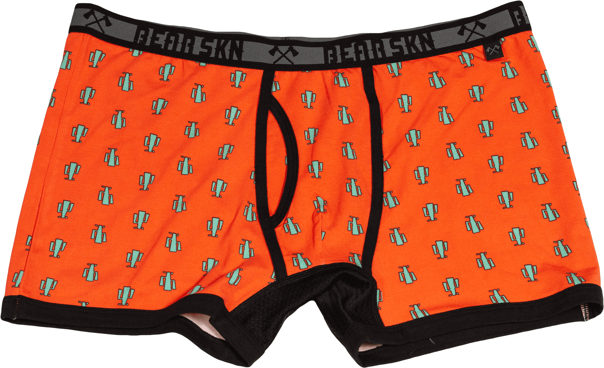 Orange Boxer Briefswith Pattern PNG image