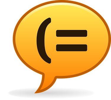 Orange Chat Bubble Icon PNG image