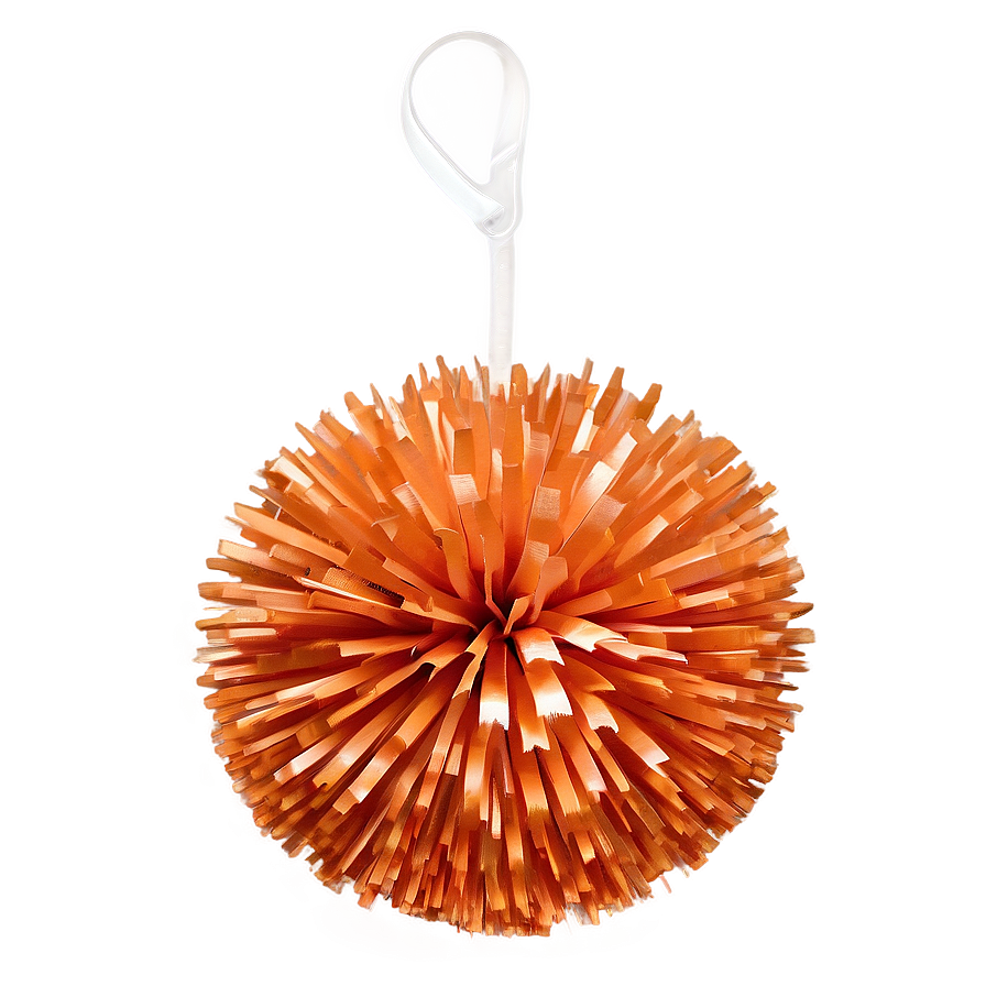 Orange Cheer Pom Poms Png Ibq PNG image