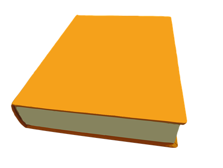 Orange Covered Book3 D Render PNG image