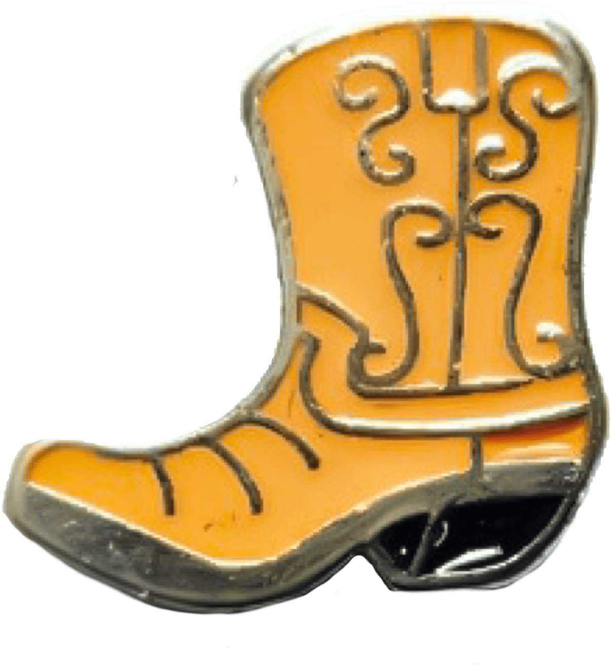 Orange Cowboy Boot Pin PNG image