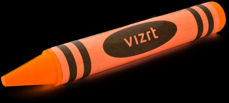 Orange Crayon Branded Vizrt PNG image