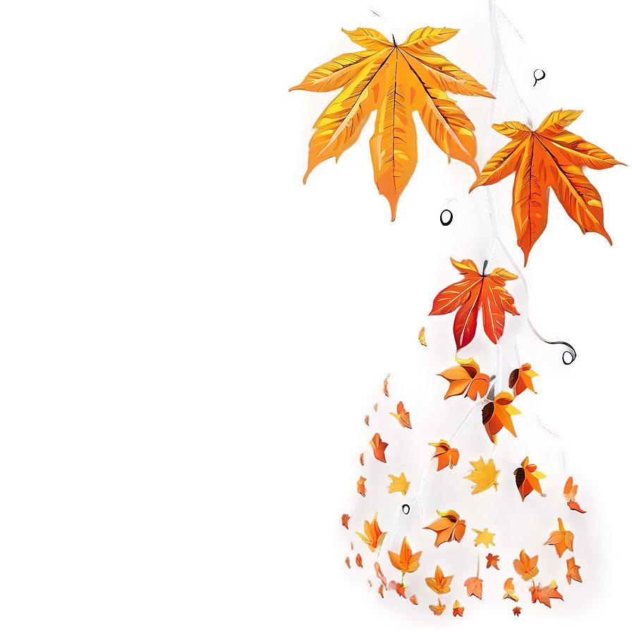 Orange Fall Leaves Png Kwy29 PNG image