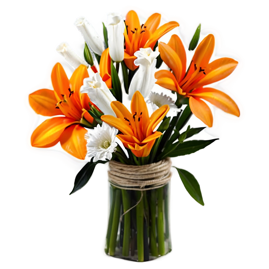 Orange Flower Bouquet Png 06122024 PNG image