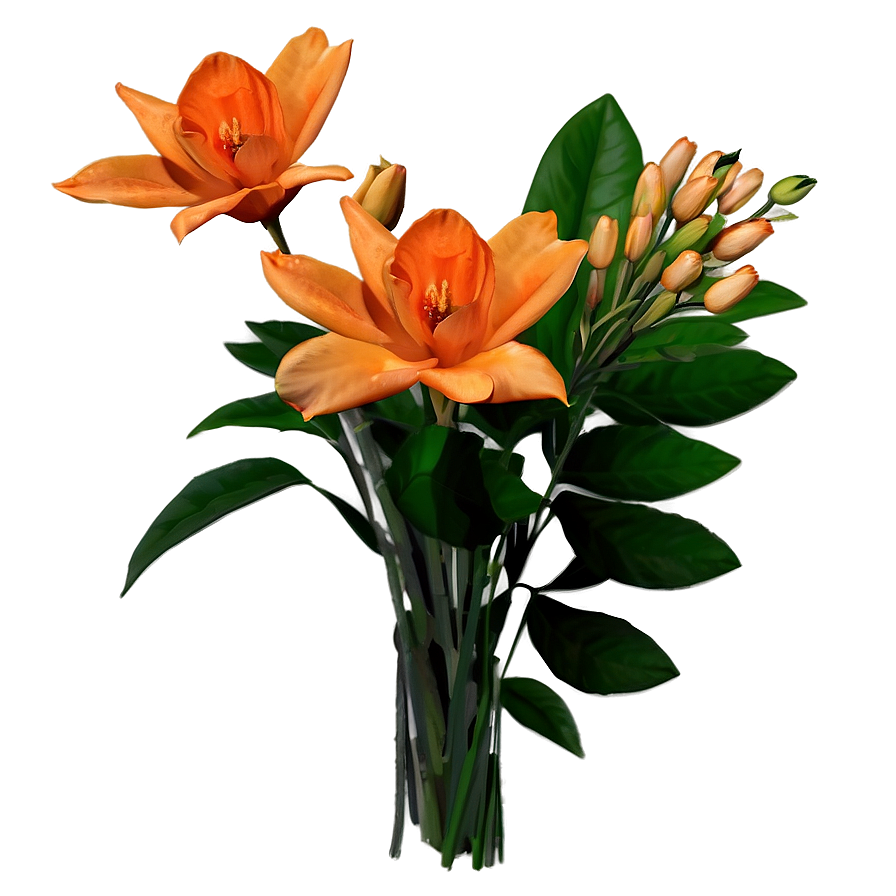 Orange Flower Bouquet Png 61 PNG image