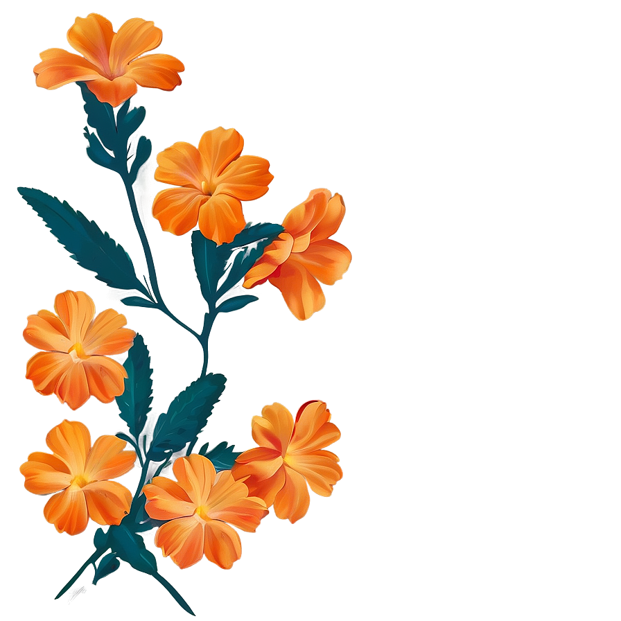 Orange Flower Silhouette Png 59 PNG image