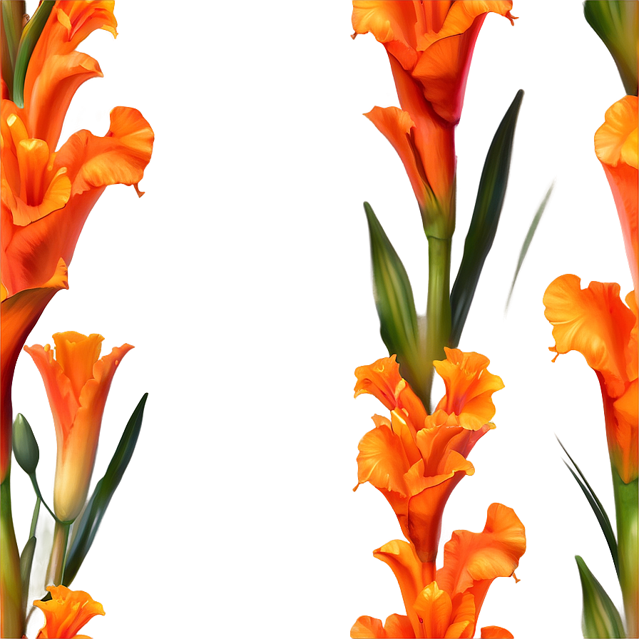 Orange Gladiolus Grace Png Wcu94 PNG image