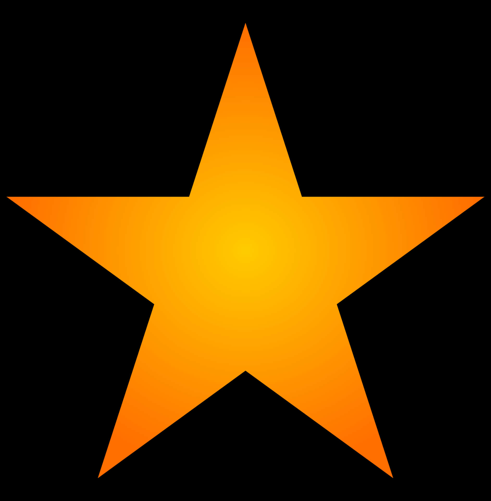 Orange Gradient Star Graphic PNG image