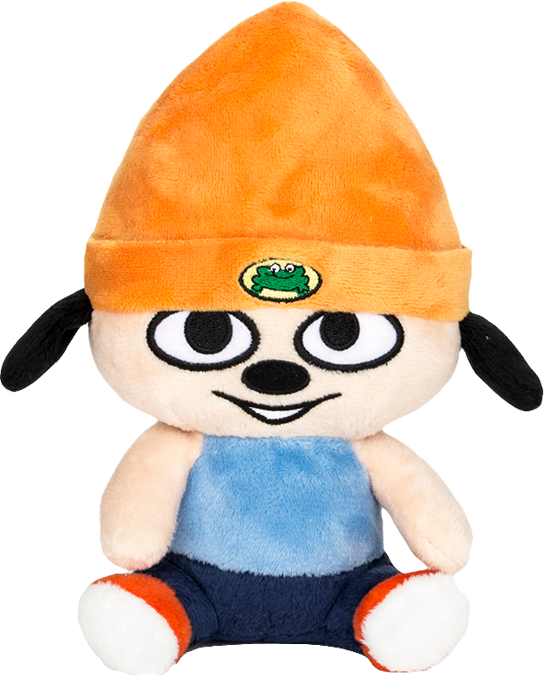 Orange Hat Plush Dog Toy PNG image