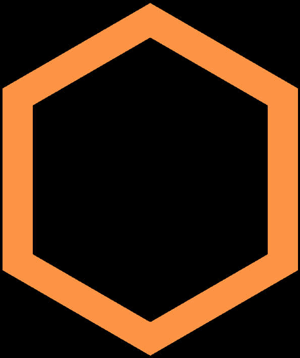 Orange Hexagon Shape PNG image