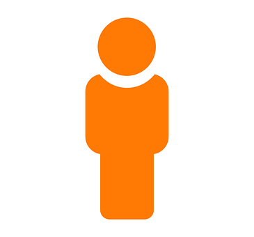 Orange Icon Person Silhouette PNG image