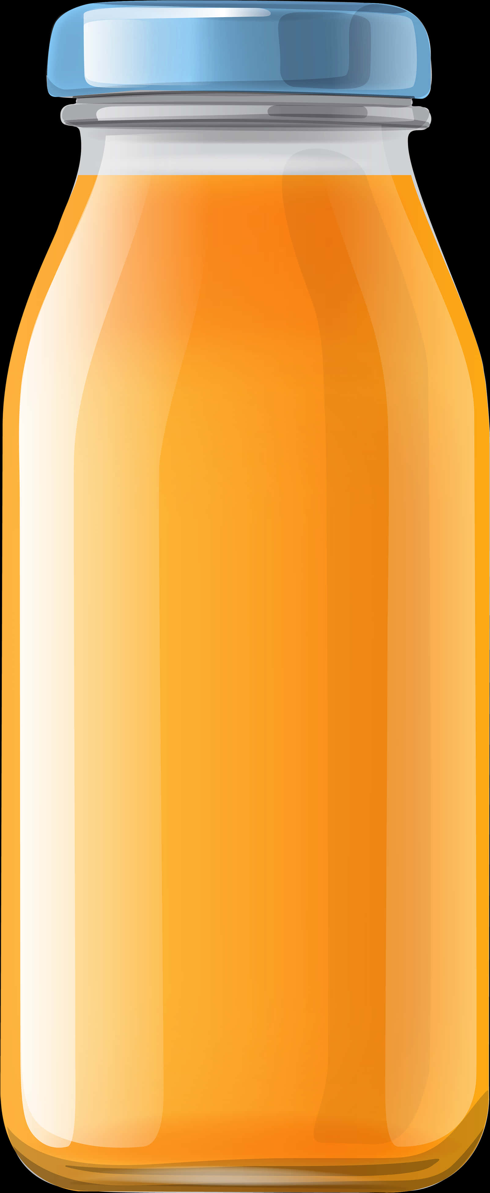 Orange Juice Glass Bottle PNG image