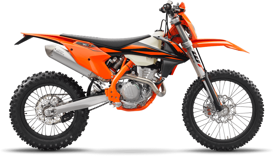 Orange K T M Dirt Bike Isolated PNG image