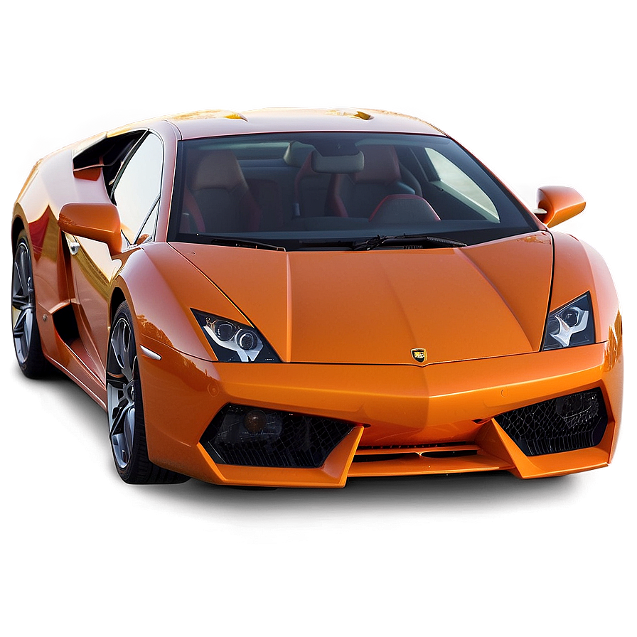 Orange Lamborghini Png Car PNG image