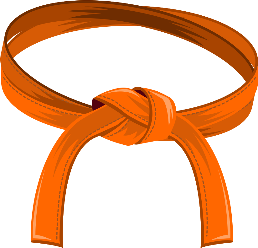 Orange Leather Belt Knot PNG image