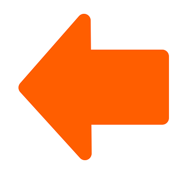 Orange Left Arrow Icon PNG image