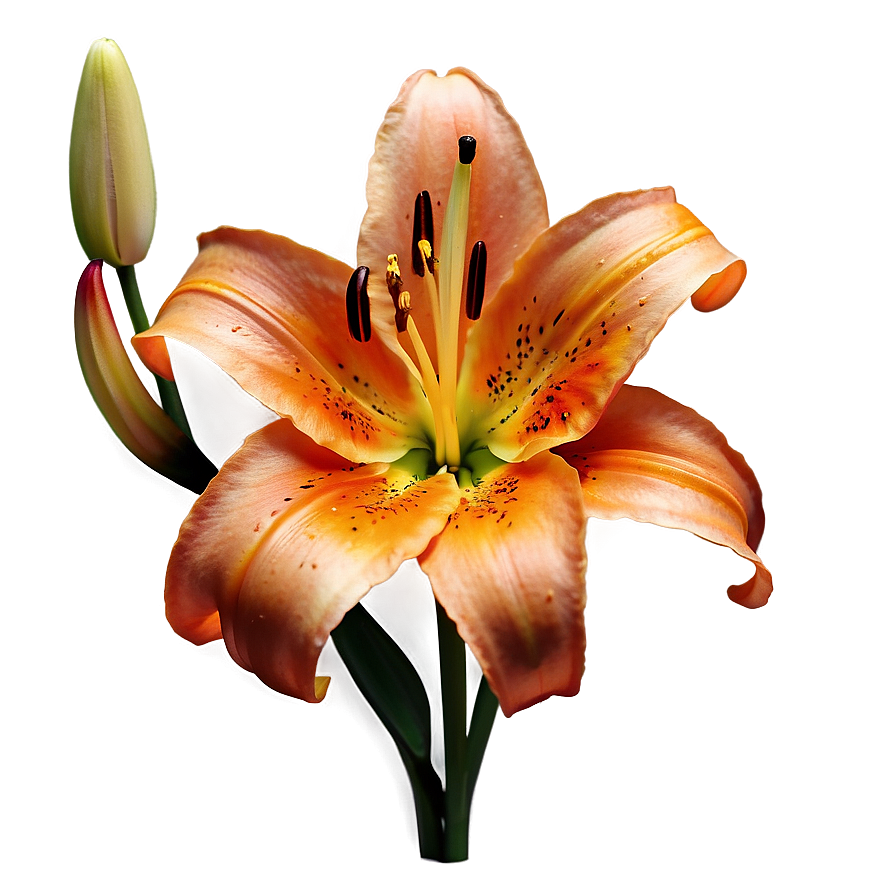 Orange Lily Elegance Png Nts PNG image