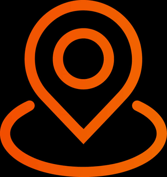 Orange Location Icon Graphic PNG image