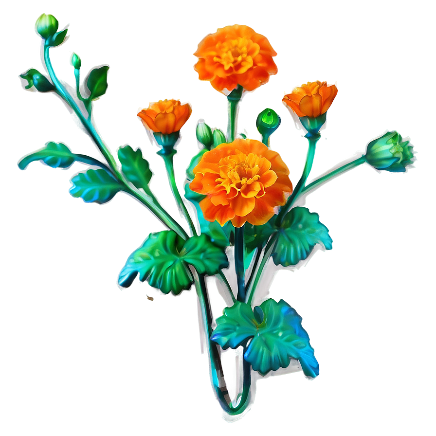 Orange Marigold Charm Png Khj92 PNG image