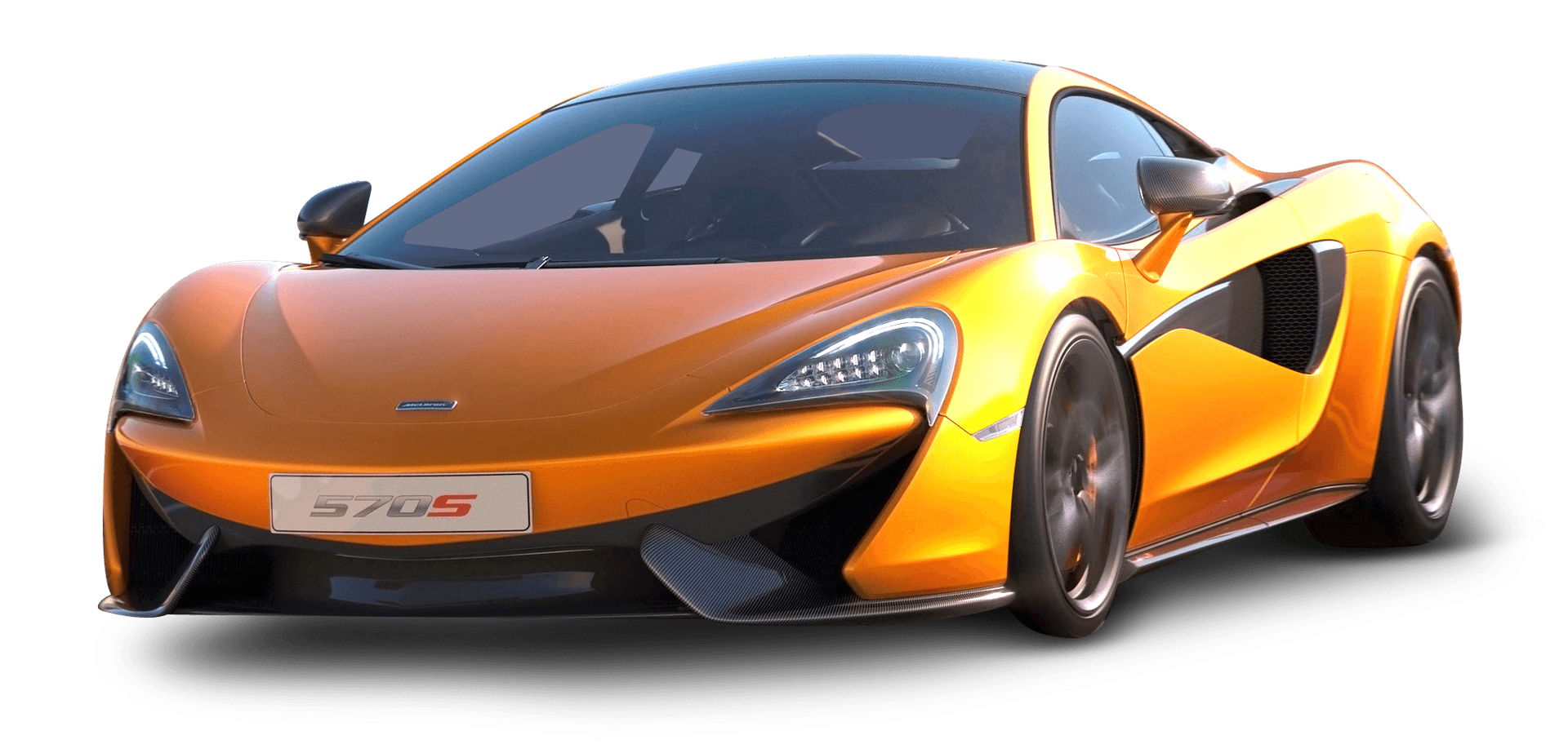 Orange Mc Laren570 S Sports Car PNG image