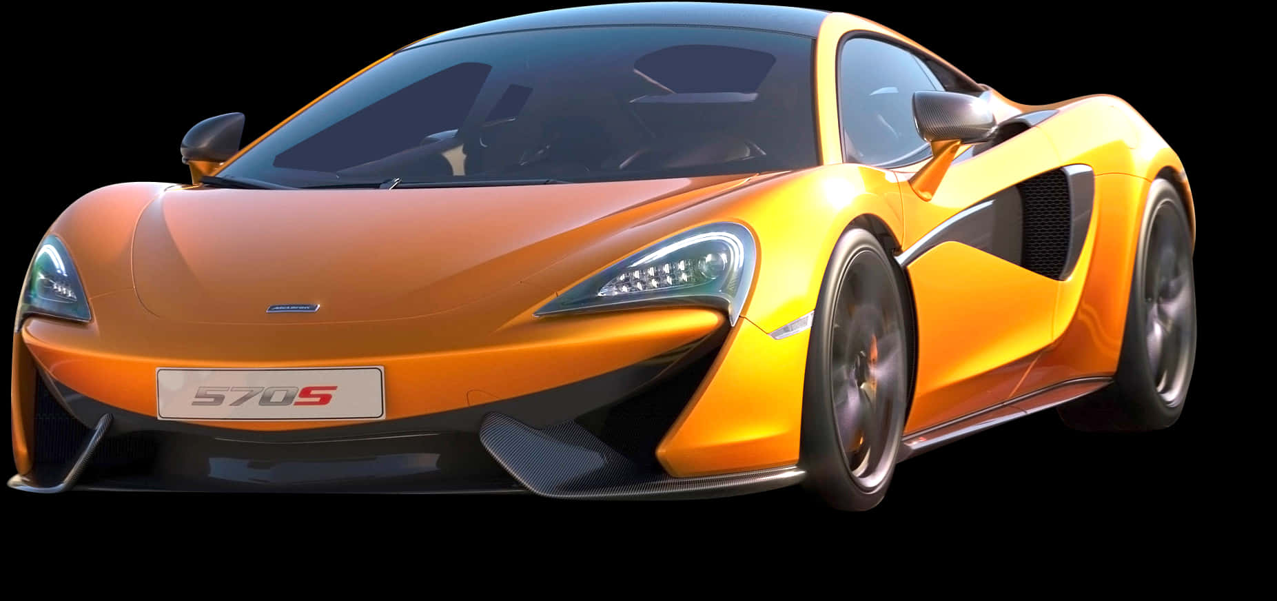 Orange Mc Laren570 S Sports Car PNG image