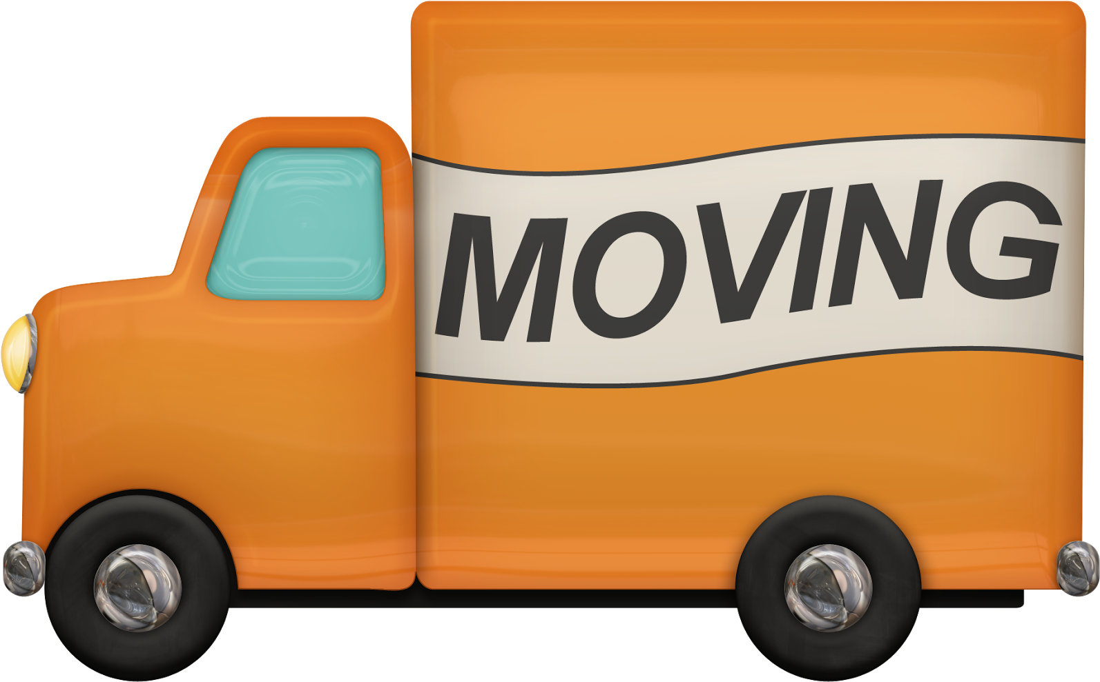 Orange Moving Truck Illustration PNG image