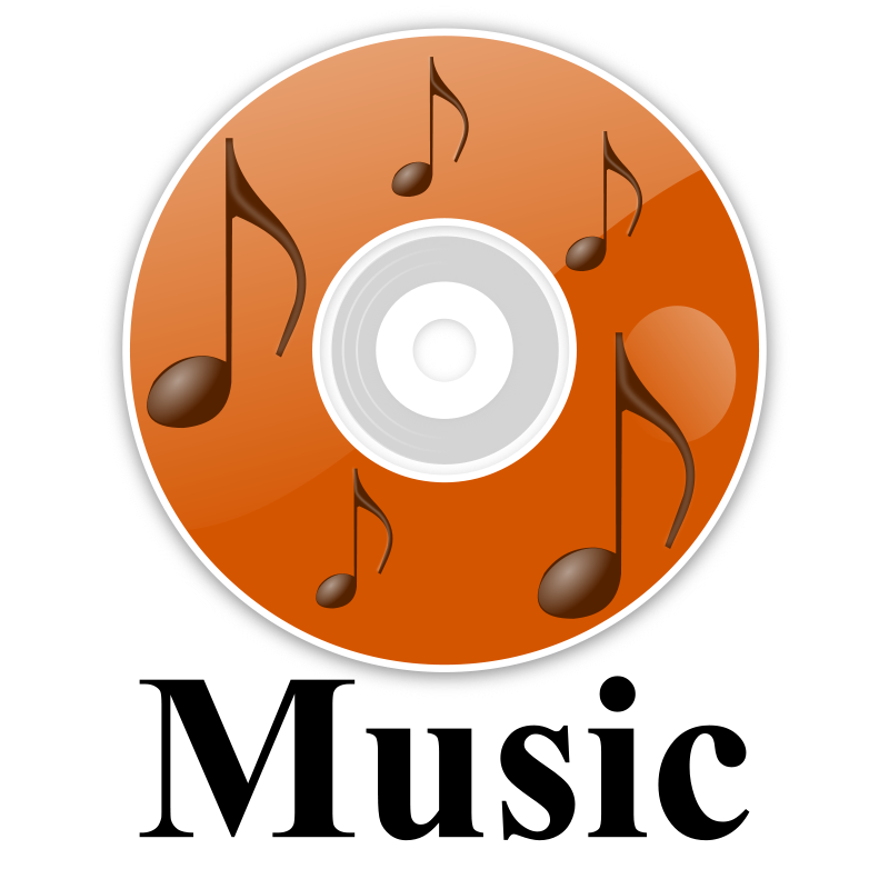Orange Music Disc Icon PNG image
