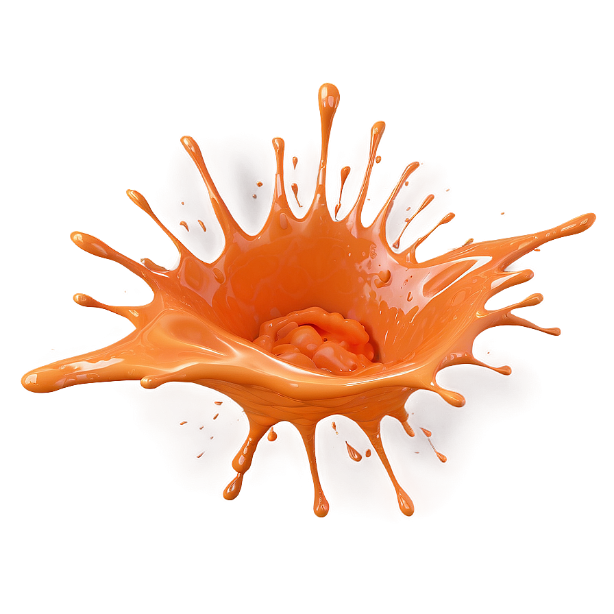 Orange Paint Splash Png 05242024 PNG image