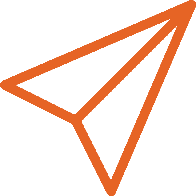 Orange Paper Plane Icon PNG image
