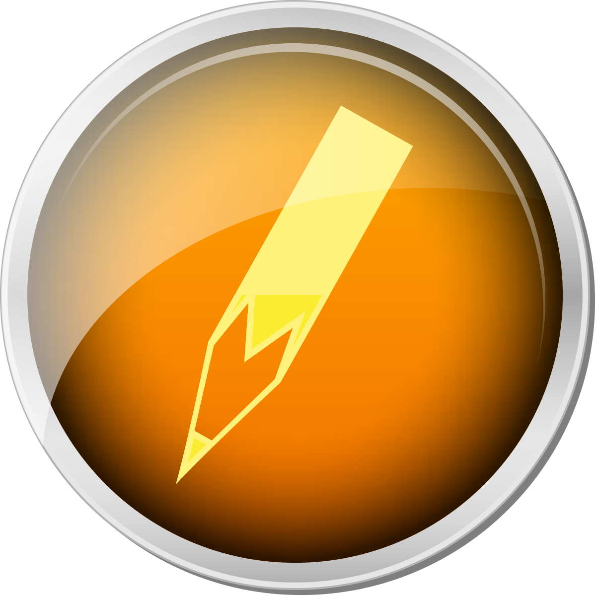 Orange Pencil Icon PNG image