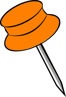 Orange Pin Cushion Graphic PNG image