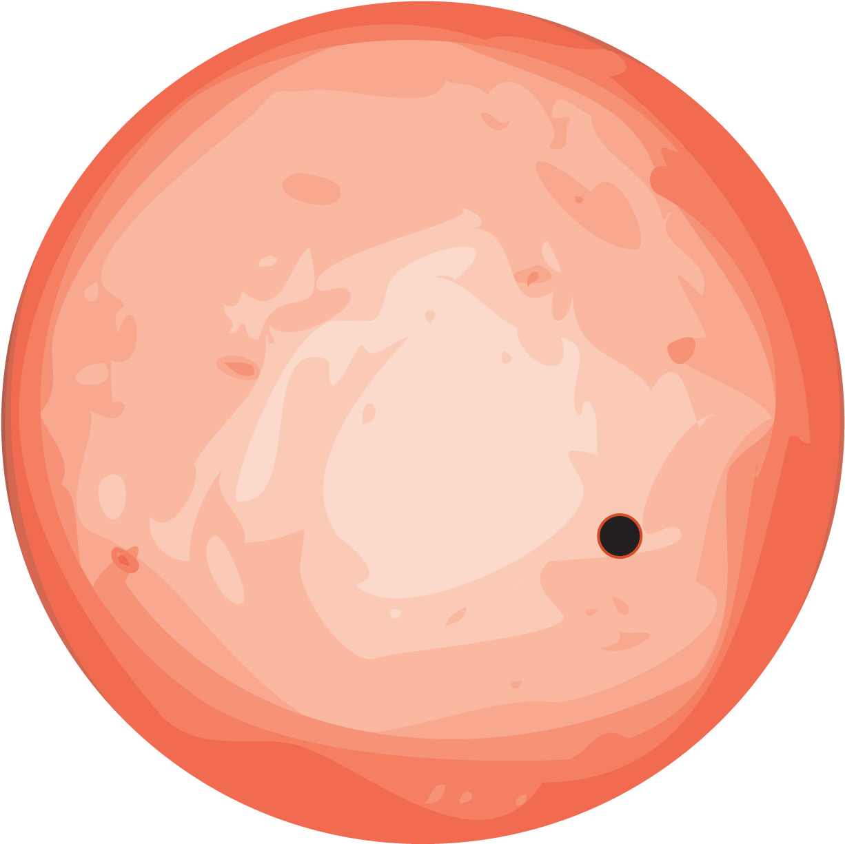 Orange Planet Illustration PNG image