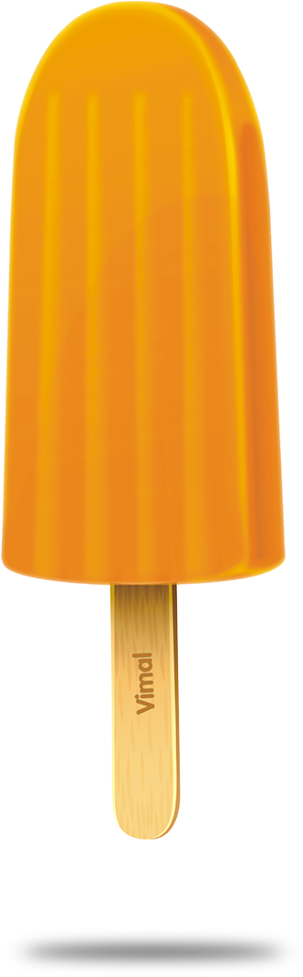 Orange Popsicle Illustration PNG image