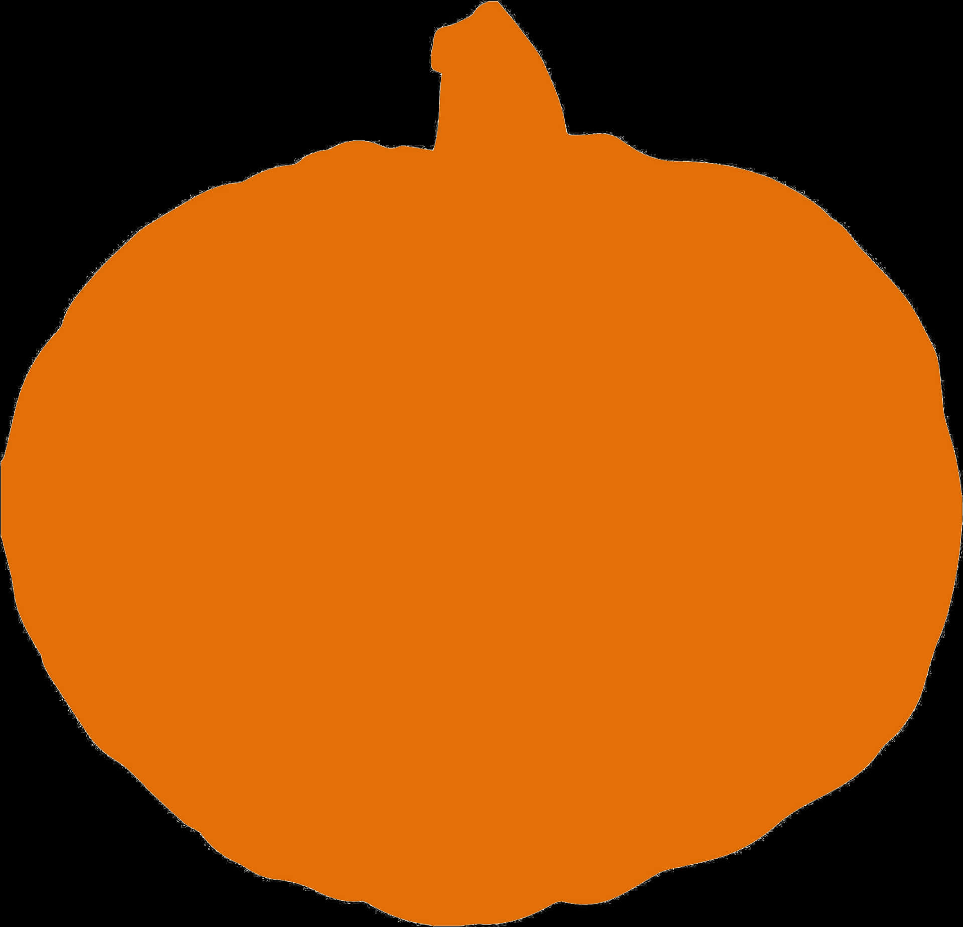 Orange Pumpkin Silhouette PNG image